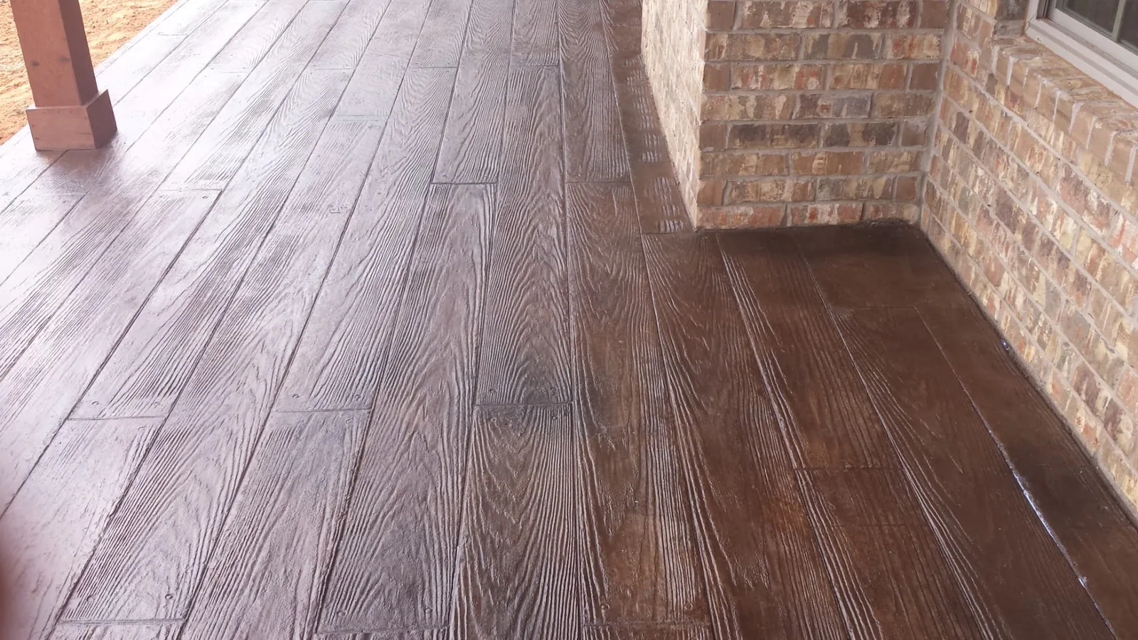 Stamped concrete decorative finish